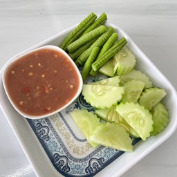 น้ำพริกกะปิ+ผัก
