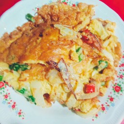 ข้าวไข่เจียวหอมใหญ่ใส่พริกขี้หนู