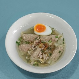 เกี๊ยวหมูเด้งน้ำใส+ไข่ลาวา