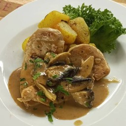 Chicken Scaloppina with Mushrooms Sauce