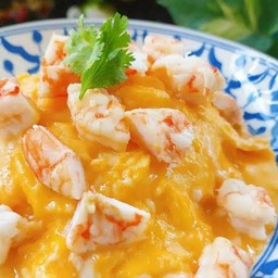 ข้าวไข่ข้น+กุ้ง
