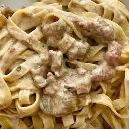 Pasta with Italian Sausage & Mushrooms