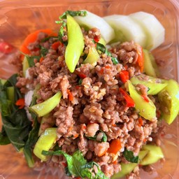 ข้าวกระเพราหมูเสฉวน