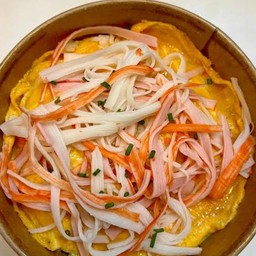 ข้าวไข่ข้น+ปูอัด