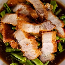 เซ็ทตำถั่วหมูสามชั้นทอด