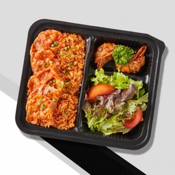 ชุดข้าวกล่องข้าวผัดกิมจิหมู