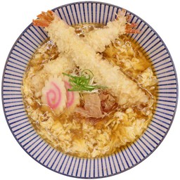 Shrimp Tempura Egg Udon with Thick Soup