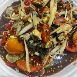 ตำลาวหอยเชอรี่แคปหมู