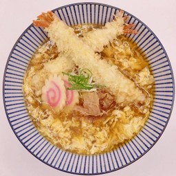 Shimp Tempura Egg Udon With Thick Soup