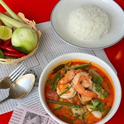 ข้าวสวยต้มยำทะเลน้ำข้น