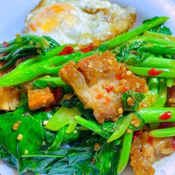 ข้าวผักคะน้า(ไม่มีไข่ดาว)