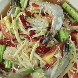 ตำกุ้งสด