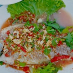 ปลาทับทิมนึ่งมะนาว