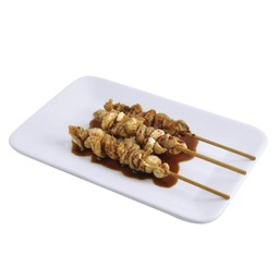 หนังไก่เสียบไม้ทอดซอสเทอริยากิ 3 ไม้