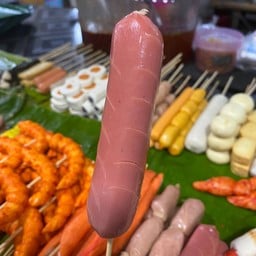 ฟาตีลูกชิ้นทอด น้ำชา น้ำมะพร้าวปั่น ตลาดนัดวงเวียนพรุบาโกย