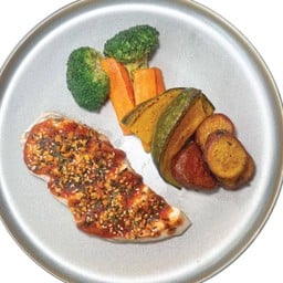 ชิกเก้นสเต็ก ซอสครันชี่บาร์บีคิว