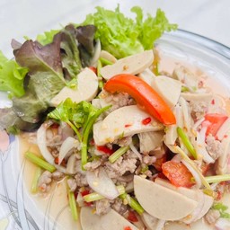 ยำวุ้นเส้นหมูสับหมูยอ