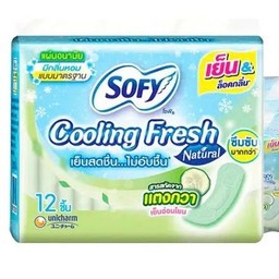 โซฟี แผ่นอนามัย คูลลิ่งเฟรช เนเชอรัล 12ชิ้น