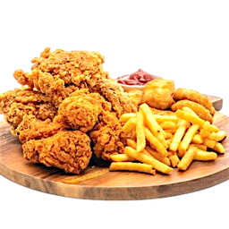 ไก่กรอบ+เฟรนฟราย+นักเก็ตไก่