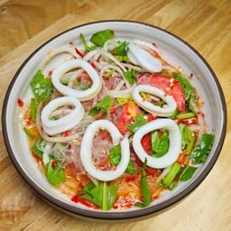 ยำวุ้นเส้นปลาหมึก