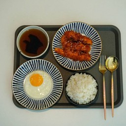 เซ็ทข้าวไก่ทอดซอสเกาหลี