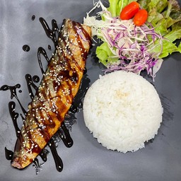 ข้าวหน้าปลาซาบะ ซอสเทอรืยากิ