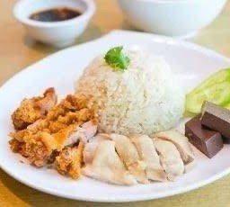 ข้าวมันไก่ต้ม+ทอด (ข้าวมันไก่)