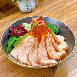 Don03 ข้าวหน้าแซลมอนเบิร์น