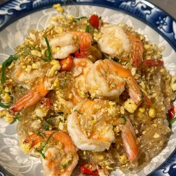 ผัดวุ้นเส้นชะอม