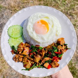 ข้าวกะเพราตับไก่