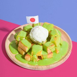 โทสต์โชคุปัง ใบเตย+ไอศกรีมนมฮอกไกโด