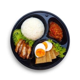ข้าวหมูทอด  เป่าจินเฮง สระบุรี