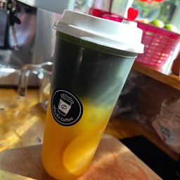 ชาเขียวน้ำส้ม (เมนูนี้ไม่หวานนะคะ)