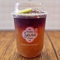 น้ำผึ้งมะนาวอัญชันโซดา