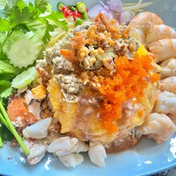 ข้าวดูโอ้กุ้ง+ปูแกะ