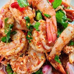 ลาบกุ้งสุก