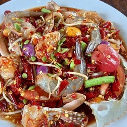 ตำสองเสี่ยวลงเล (กุ้งสด,ปูม้า)