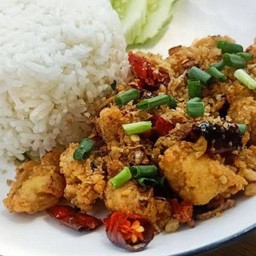 คั่วพริกเกลือราดข้าว