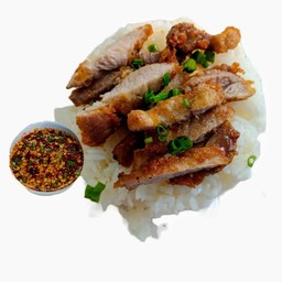 ข้าวหมูทอดจิ้มแจ่ว