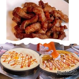 ข้าวเหนียวหมูทอด🐷&เครป🍪
