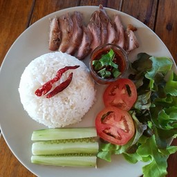 Grilled Pork With Thai Spicy Sauce On Rice