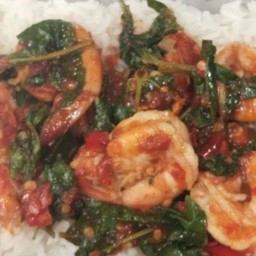 ข้าวกระเพรากุ้ง