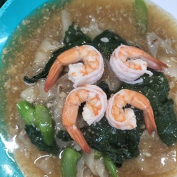 ราดหน้ากุ้งสด [ราดหน้า นำชัย]