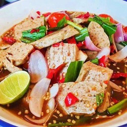[อร่อยซ่ากับโค้ก] ยำหมูยอ +  โค้ก ออริจินัล (กระป๋อง) 