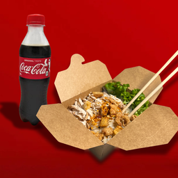 หมี่ไก่ฉีก + โค้ก (330ml)