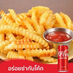 [อร่อยซ่ากับโค้ก] เฟรนซ์ฟรายส์ (L) + โค้ก ออริจินัล (กระป๋อง)