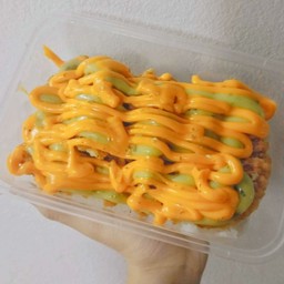 ข้าวไก่ทอด ราดชีส&มายองวาซาบิ