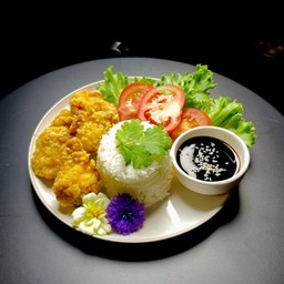 ข้าวไก่ทอดเทริยากิทอด