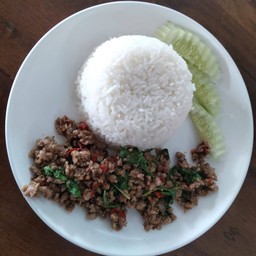 กะเพราเป็ดสับ