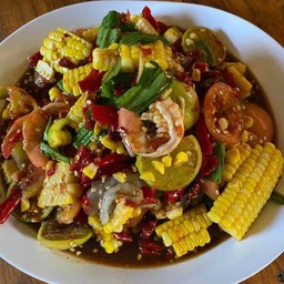 ตำข้าวโพดกุ้งสุก